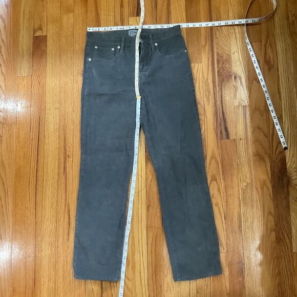 J. Crew Wome's Vintage Slim Straight Corduroy pants size 28 Gray - Picture 3 of 13